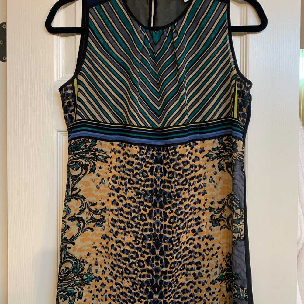 Multicolor Patterned Sleeveless Dress